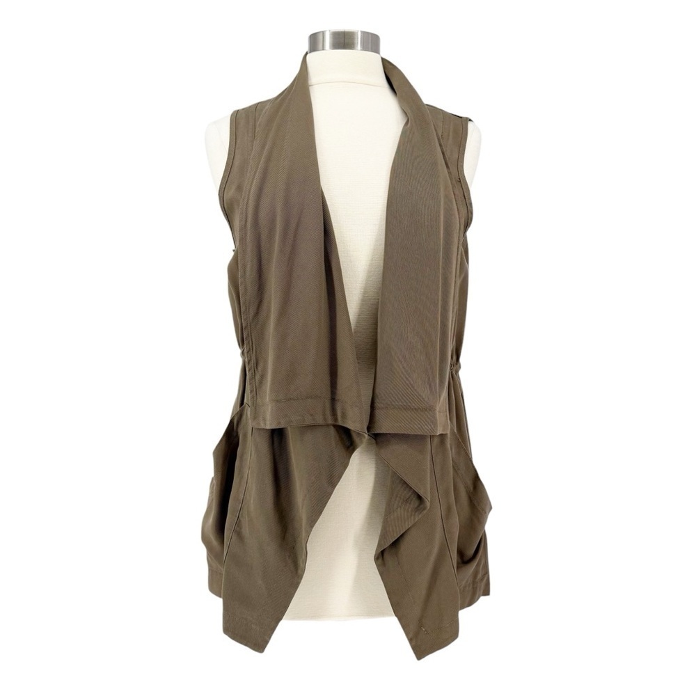 FATE Open Cinch-Waist Drape Vest L